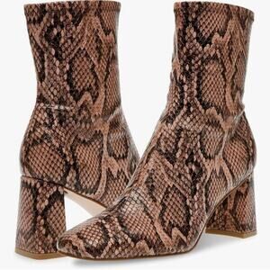 Steve Madden Women's Harli Ankle Boot Brown Snake Size 5.5